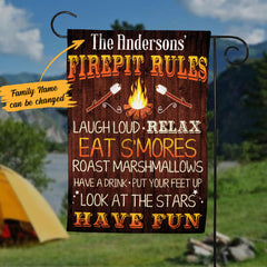 Maxcorners Camping Fire Pit Rules Gardening Flag