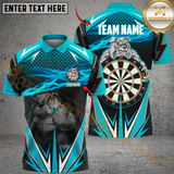 Maxcorners Darts Bulldog Multicolor Customized Name, Team Name 3D Shirts