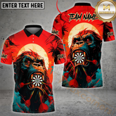 Maxcorners Darts Kong Colorful Multicolor Options Personalized Name, Team Name 3D Shirt
