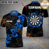 Maxcorners Darts Dartboard Mutilcolor Option Customized Name, Team Name 3D Polo Shirt