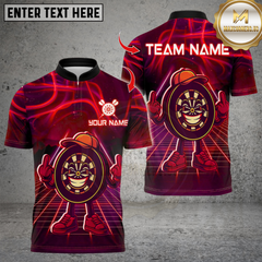 Maxcorners Darts Neon Dartboard Swag Multicolor Customized Name, Team Name 3D Shirts