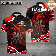 Maxcorners Darts Dragon With Dartboard Multicolor Customized Name, Team Name 3D Shirts