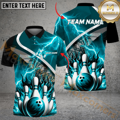 Maxcorners Thunder Breaker Bowling Jersey Multicolor Options Personalized Name, Team Name 3D Shirt