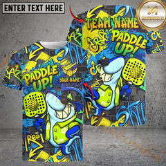 Maxcorners Halloween Graffiti Shark Paddle Up Customized Name & Team Name 3D Shirts