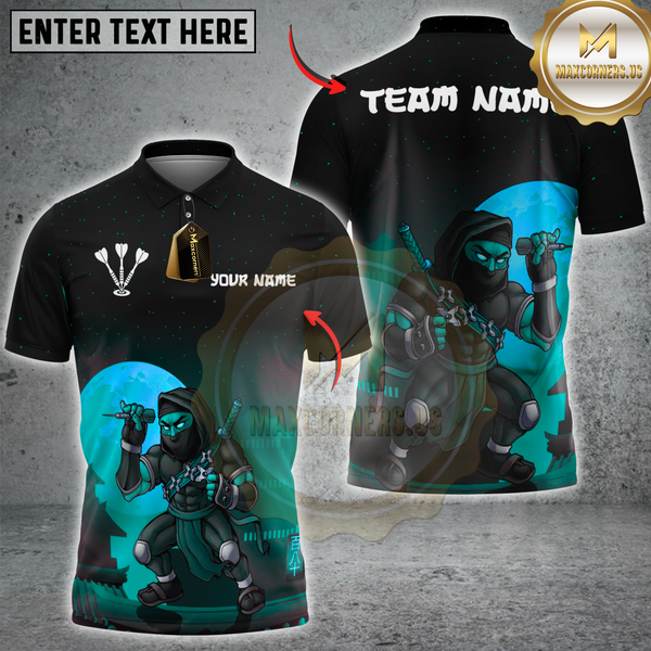 Maxcorners Darts Shadow Ninja Multioptions Personalized Name, Team Name Unisex 3D Shirts