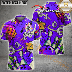 Maxcorners Graffiti Love Bowling Jersey Multicolor Customized Name, Team Name 3D Shirts