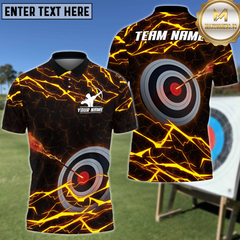 Maxcorners Dark Thunderbolt Archery Personalized Name 3D Shirt