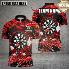 Maxcorners Darts Funny Dartboard Lightning Design Multicolor Customized Name, Team Name 3D Shirts