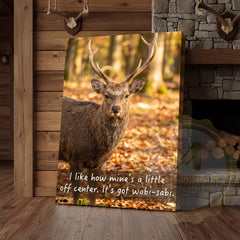 Maxcorners Deer Canvas Wabi Sabi Autumn Forest Scene Canvas Wall Art