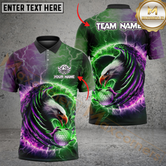 Maxcorners Golf Premium Eagle Multicolor Customized Name, Team Name 3D Shirts