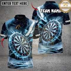 Maxcorners Darts Frozen Bullseye Multicolor Customized Name, Team Name 3D Shirts