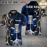 Maxcorners Savage Strike Disc Golf Polo Shirt Personalized Name, Team Name 3D Shirt (4 Colors)