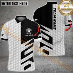 Maxcorners Classic Golf Jersey Multicolor Option Customized Name, Team Name 3D Polo Shirt