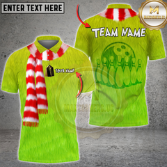 Maxcorners Bowling Green Furry Grinch Style Personalized Name 3D Unisex Shirt