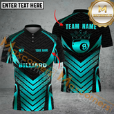 Maxcorners Ball 8 King Crown Billiard Jersey Multicolor Options Personalized Name, Team Name 3D Polo Shirt (6 Colors)