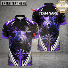 Maxcorners Darts Wolf King Royal Multicolor Customized Name, Team Name 3D Shirts