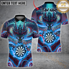 Maxcorners Darts Dragon Fire Multicolor Options Personalized Name, Team Name 3D Shirt
