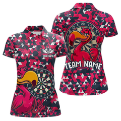 Maxcorners Funny Geometric Grunge Flamingo Dart Shirts For Men Custom Darts Jerseys Outfits, Darts Gifts LM0705