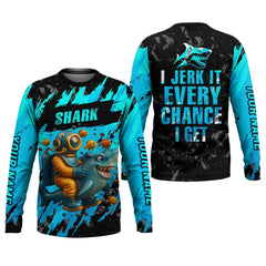 Maxcorners Shark Fishing UPF Shirts, Shark T-shirt, Long Sleeve Fishing Shirts, Funny Fishing Shirt, Gift For Fisherman