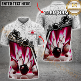 Maxcorners Bowling Strike Neon Style Multicolor Customized Name, Team Name 3D Shirts