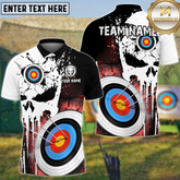 Maxcorners Archery Punishing Skull Personalized Name 3D Shirt
