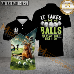 Maxcorners Funny Golf Polo Shirt, Custom Name & Team Name 3D Shirts TU2006