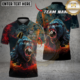 Maxcorners Billiard Fierce Gorilla 8-Ball Multicolor Customized Name, Team Name 3D Shirt