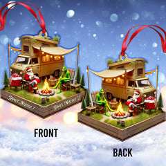 Maxcorners Custom Name Camping Christmas Ornament, Christmas Gift 2D Flat LM2111