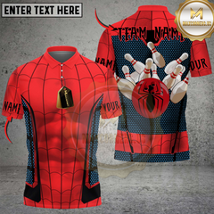 Maxcorners Bowling Spider Ball Personalized Name, Team Name Unisex Shirt