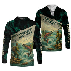Maxcorners Rainbow Trout Fishing SPF Shirt For Men, Gift For Fisherman, Fishing Shirts For Men