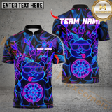 Maxcorners Darts Neon Bear Multioptions Personalized Name, Team Name Unisex 3D Shirts