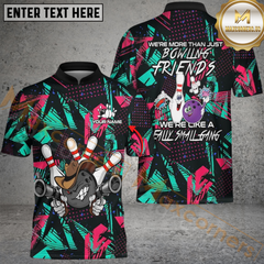 Maxcorners Bowling Cartoon Cowboy Multioptions Personalized Name, Team Name Unisex 3D Shirts