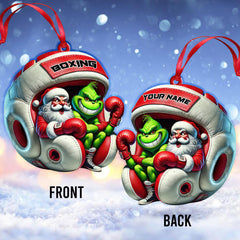 Maxcorners Custom Name Boxing Ornament, Christmas Gift for Boxing Lover 2D Flat LM2111