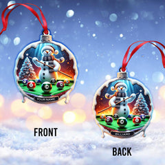 Maxcorners Custom Name Billiard Ornament, Billiard Lover Christmas Gift 2D Flat LM2111