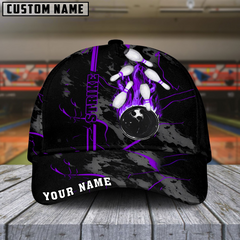 Maxcorners Bowling Strike The Blood Multicolor Personalized Name 3D Cap