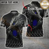 Maxcorners Wolf Darts Warrior Multicolor Personalized 3D Shirt, Dark Beast with Target Eye Shirts