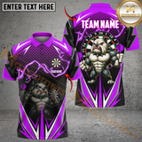 Maxcorners Darts Power Bulldog Multicolor Customized Name, Team Name 3D Shirts