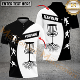 Maxcorners Power Drive Disc Golf Polo Shirt Personalized Name, Team Name 3D Shirt (4 Colors)