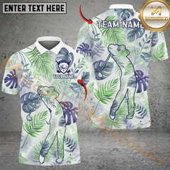 Maxcorners Tropical Swing Golf Polo Shirt, Customized Name & Team Name 3D Shirts (4 Colors)