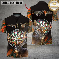 Maxcorners Darts Deer Hunting Camo Multicolor Options Personalized Name Shirt (4 Colors)