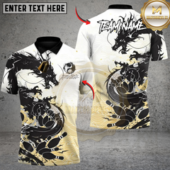 Maxcorners Shadow Dragon Bowlings Strike Multicolor Customized Name, Team Name 3D Shirts