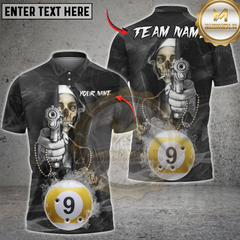 Maxcorners Billiard Reaper Shooter 9 Ball Pool Personalized Name 3D Unisex Shirt