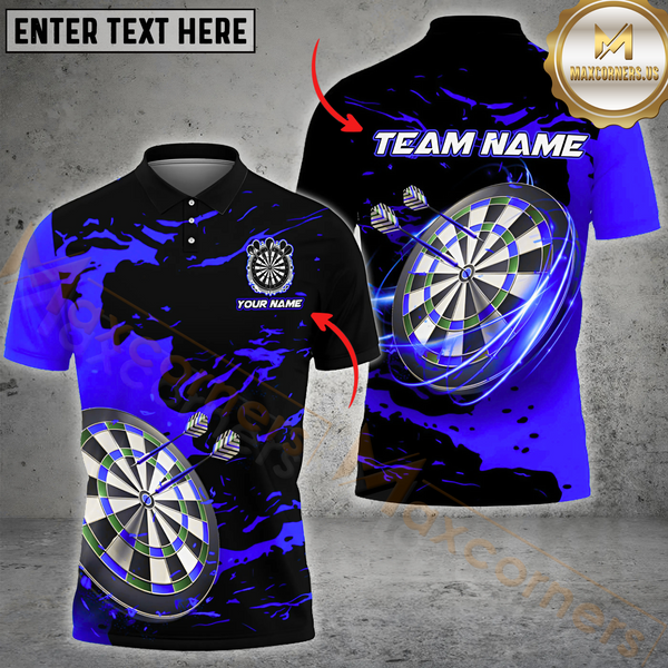 Maxcorners Darts Classic Dartboard Multicolor Options Personalized Name, Team Name 3D Shirt