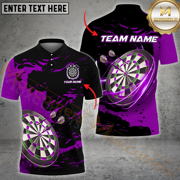Maxcorners Darts Classic Dartboard Multicolor Options Personalized Name, Team Name 3D Shirt