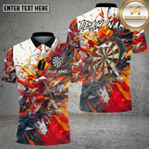 Maxcorners Darts Shirt Explosive Dartboard Red Orange Multicolor Options Personalized Name, Team Name 3D Shirt (4 Colors)