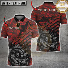 Maxcorners Billiards Striker Pattern Multicolor Customized Name, Team Name 3D Shirt