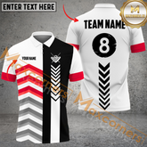 Maxcorners Ball 8 Arrow Billiard Jersey Multicolor Options Personalized Name, Team Name 3D Polo Shirt (4 Colors)