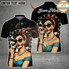 Maxcorners Darts Pinup Girl Retro Style Multicolor Customized Name, Team Name 3D Shirts