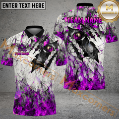 Maxcorners Ball 8 Crack Skull Grunge Flame Billiard Jersey Multicolor Options Personalized Name, Team Name 3D Shirt