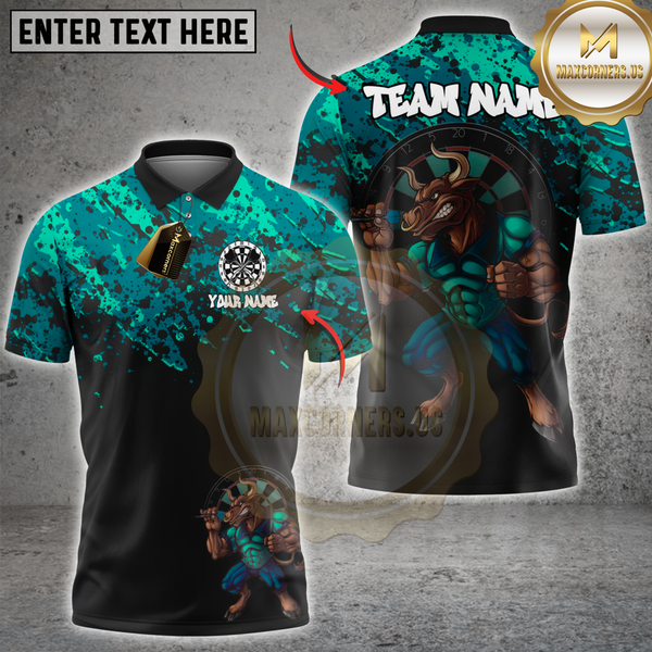 Maxcorners Darts Minotaur Fury Multioptions Personalized Name, Team Name Unisex 3D Shirts